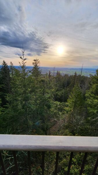 Mount Peak Pinnacle Peak Fire Lookout View Over Enumclaw and Buckley